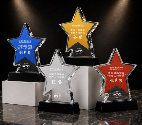 Star Panel Acrylic Award Set - custom acrylic awards with your logo
